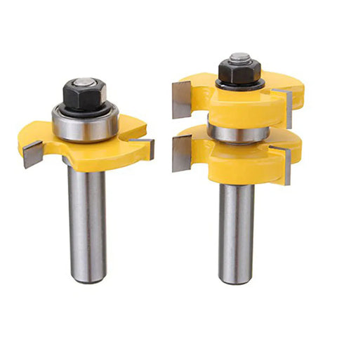 Premium 2 Piece Tenon Router Bit Cutter Set - 12.7mm Shank