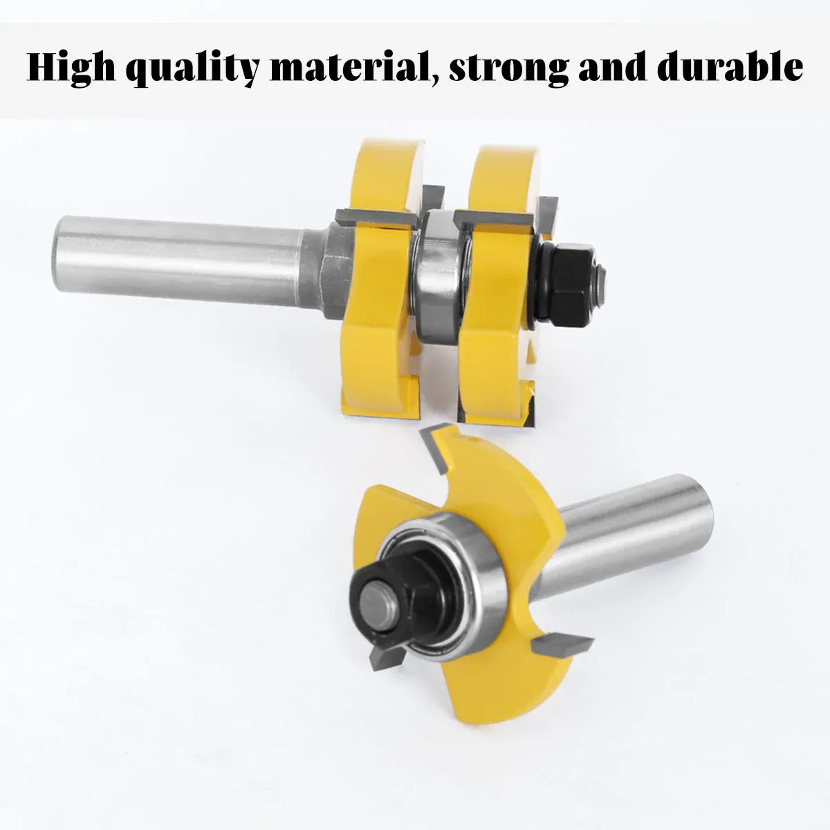 Premium 2 Piece Tenon Router Bit Cutter Set - 12.7mm Shank