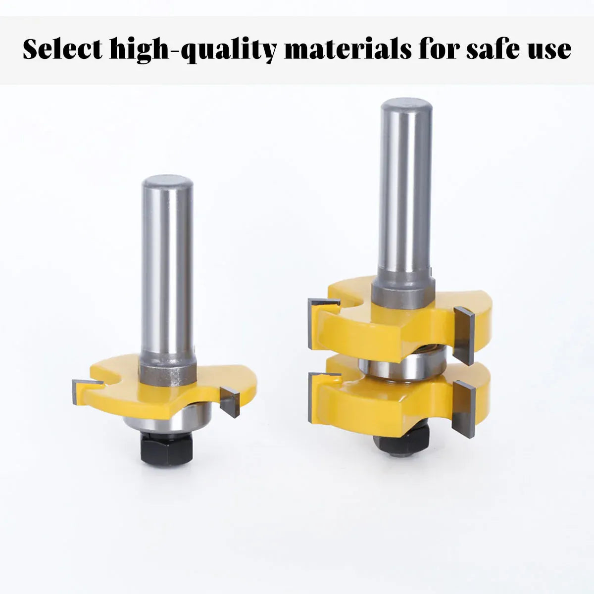 Premium 2 Piece Tenon Router Bit Cutter Set - 12.7mm Shank
