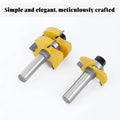 Premium 2 Piece Tenon Router Bit Cutter Set - 12.7mm Shank