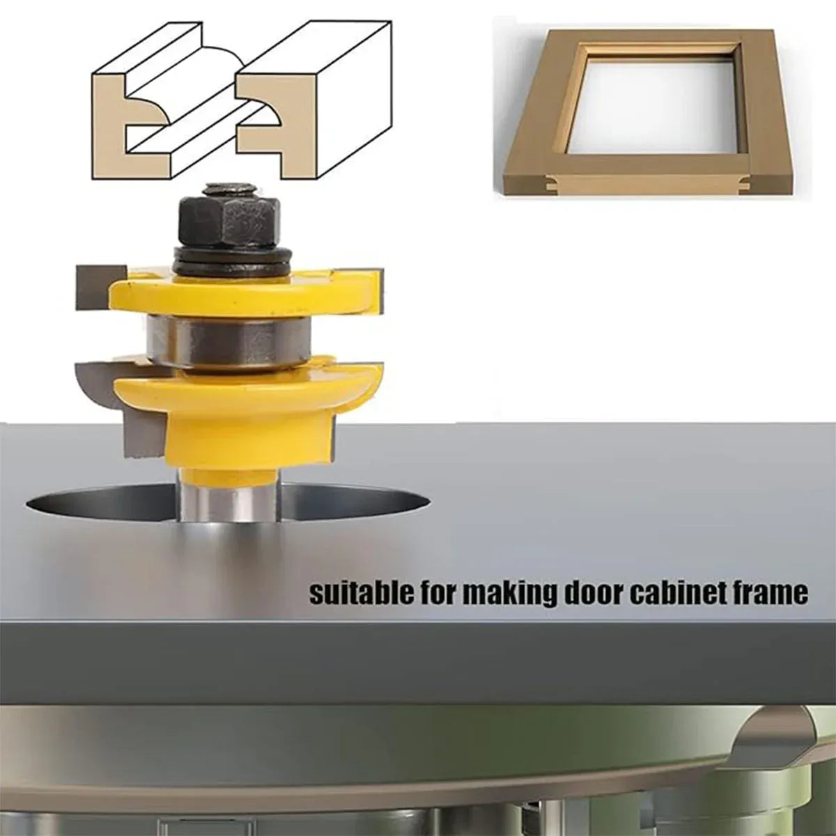 Premium 2 Piece Tenon Router Bit Cutter Set - 12.7mm Shank