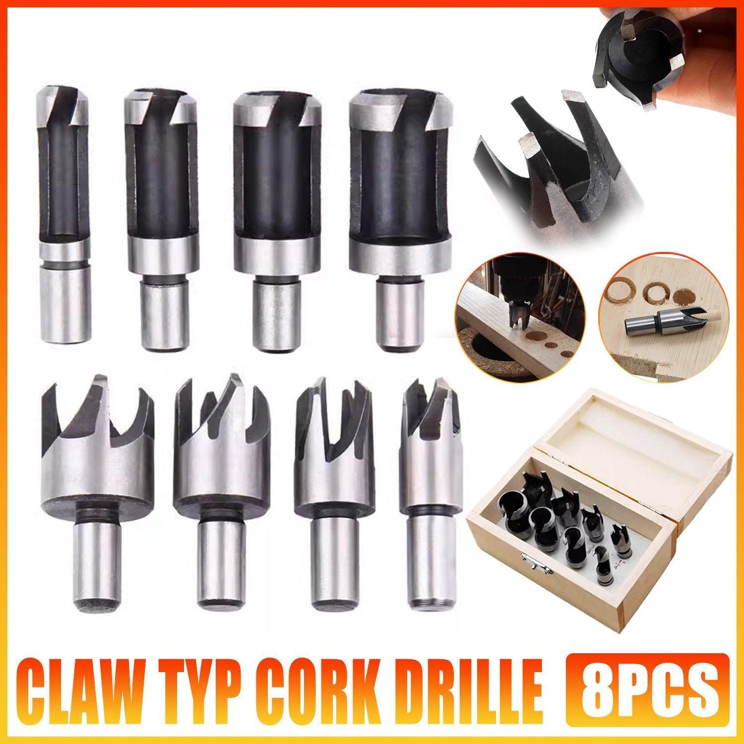 8 PCS Wood Plug Hole Cutter Set - Dowel Maker with Storage Box - SuperSaverAU - view 1