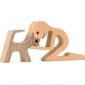 Premium Handmade Wooden Pet Carving Statue – Boy With Cat B05