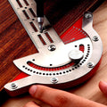 Premium Stainless Steel Woodworking Edge Ruler Protractor - 15 Inch