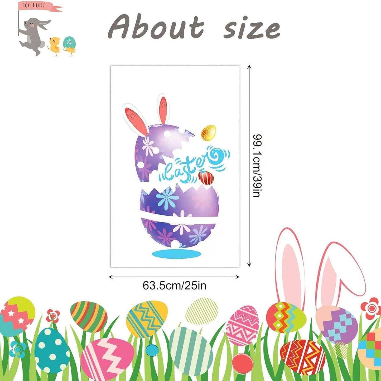 Easter Jumping Sack Race Bags - 5pcs Set for Outdoor Fun