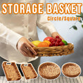 2pcs Rattan Fruit Tray Decorative Storage Trays Multipurpose Shelving Organizer - Circle - SuperSaverAU - view 1