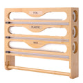 Premium Bamboo Wrap Cutter Organiser – with Paper Towel Holder