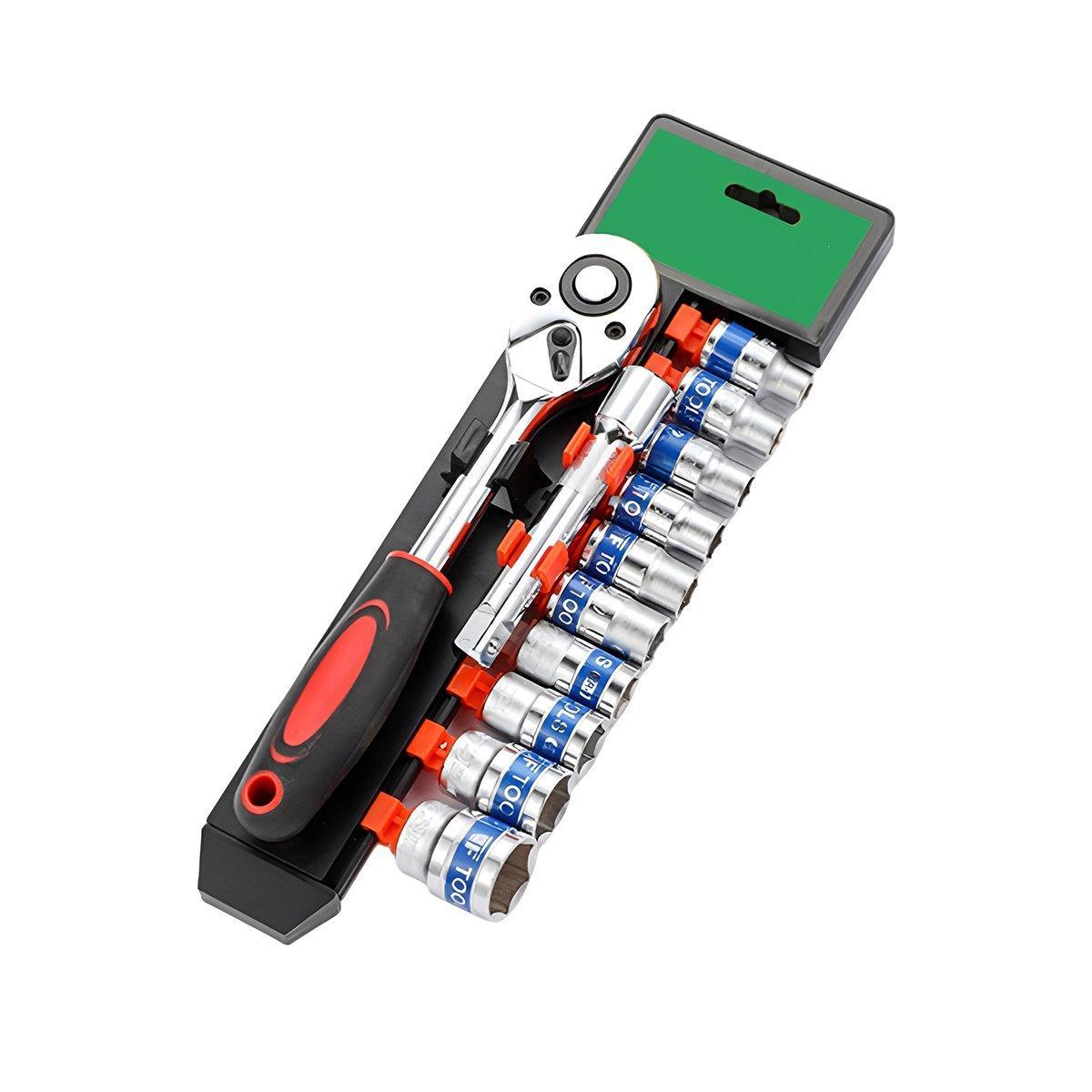 12-Piece Adjustable Wrench Tool Kit for Household Repairs