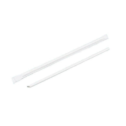 1000-2000pcs Colourful Paper Drinking Straws FOIL Metallic Party - White-6*190mm 2000PCS