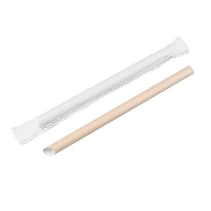 1000-2000pcs Colourful Paper Drinking Straws FOIL Metallic Party - White-6*190mm 2000PCS