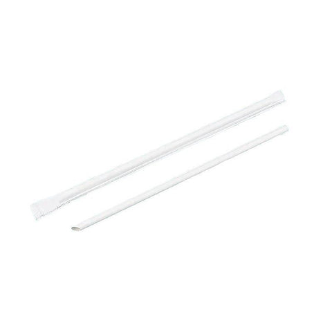 1000-2000pcs Colourful Paper Drinking Straws FOIL Metallic Party - White-6*230mm 2000PCS - SuperSaverAU - view 1