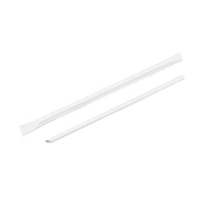 1000-2000pcs Colourful Paper Drinking Straws FOIL Metallic Party - White-6*230mm 2000PCS