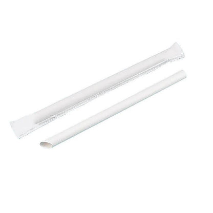 1000-2000pcs Colourful Paper Drinking Straws FOIL Metallic Party - White-6*230mm 2000PCS