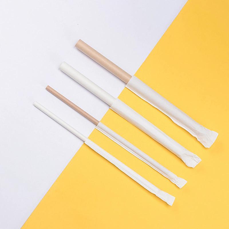 1000-2000pcs Colourful Paper Drinking Straws FOIL Metallic Party - White-12*200mm 1000PCS - SuperSaverAU - view 2