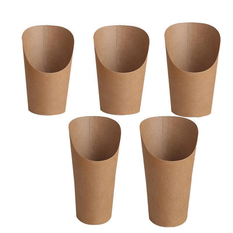 French Fries Holder Kraft Paper Cups Holder Disposable Paper Cups - 22OZ - SuperSaverAU - view 1
