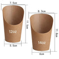 French Fries Holder Kraft Paper Cups Holder Disposable Paper Cups - 22OZ - SuperSaverAU - view 3
