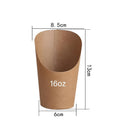 French Fries Holder Kraft Paper Cups Holder Disposable Paper Cups - 22OZ - SuperSaverAU - view 4