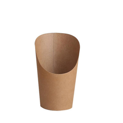 French Fries Holder Kraft Paper Cups Holder Disposable Paper Cups - 22OZ