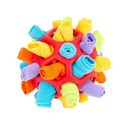 Snuffle Ball Dog Toy for Treat Dispensing and Nose Work Training Soft Washable Feeder