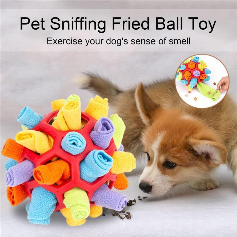 Snuffle Ball Dog Toy for Treat Dispensing and Nose Work Training Soft Washable Feeder