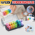 Premium Black 7 Day Weekly Pill Organiser with Removable Daily Cases