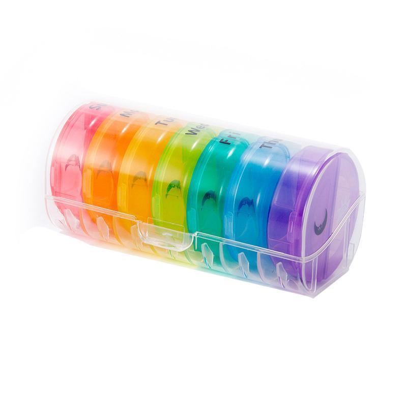 Premium Colourful 7 Day Weekly Pill Organiser with Removable Daily Cases