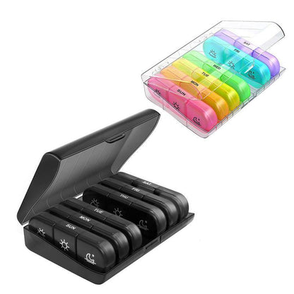 7 Day Pill Organizer - Colourful Medicine Dispenser