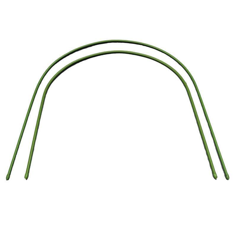 6PCS Greenhouse Plant Hoops, 1.2m Arched, Rust-Resistant Steel for Row Covers