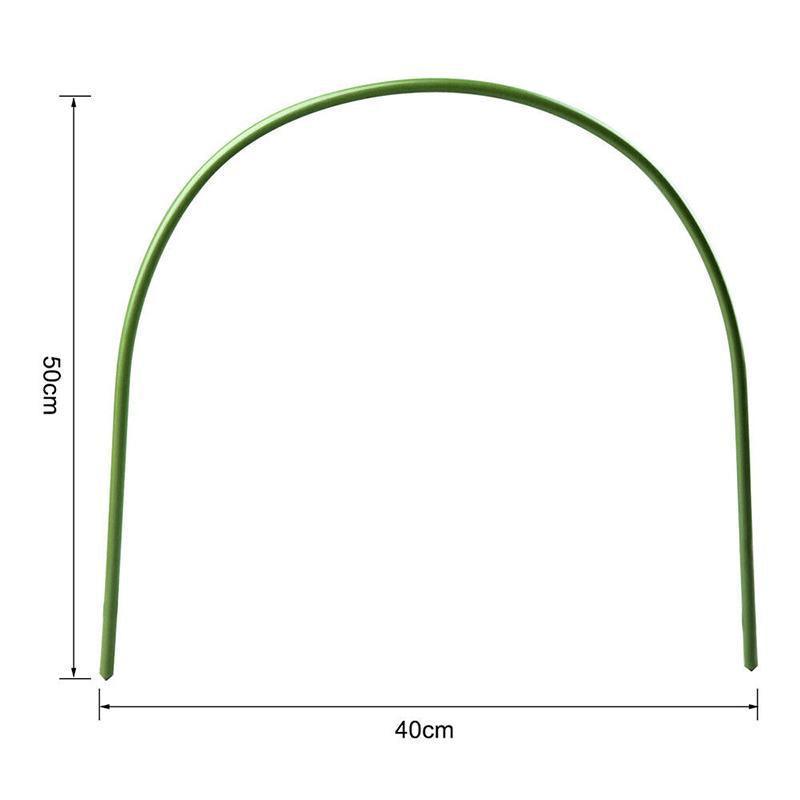 6PCS Greenhouse Plant Hoops, 1.2m Arched, Rust-Resistant Steel for Row Covers - SuperSaverAU - view 2