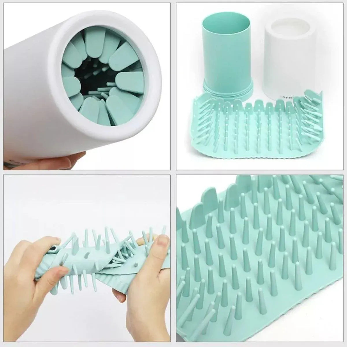 Premium No-Rub Pet Paw Cleaner Cup - Green