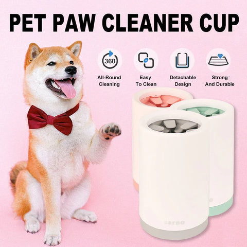 Premium No-Rub Pet Paw Cleaner Cup - Grey