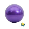 Premium Anti-Burst PVC Yoga Ball with Foot Pump & Non-Slip Surface - Purple 65cm