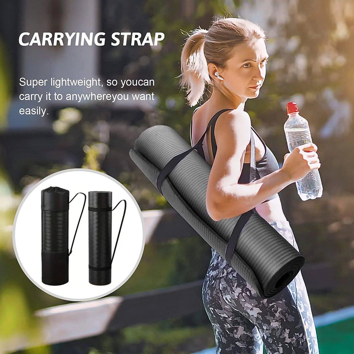 Blue Fitness Mat for Yoga, Dance, and Jump Rope