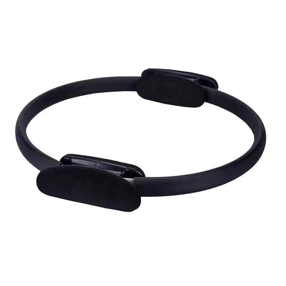 Premium Pilates Yoga Ring with EVA Foam Handles & Moderate Resistance - Black