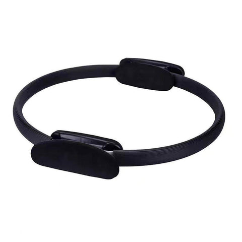 Premium Pilates Yoga Ring with EVA Foam Handles & Moderate Resistance - Black