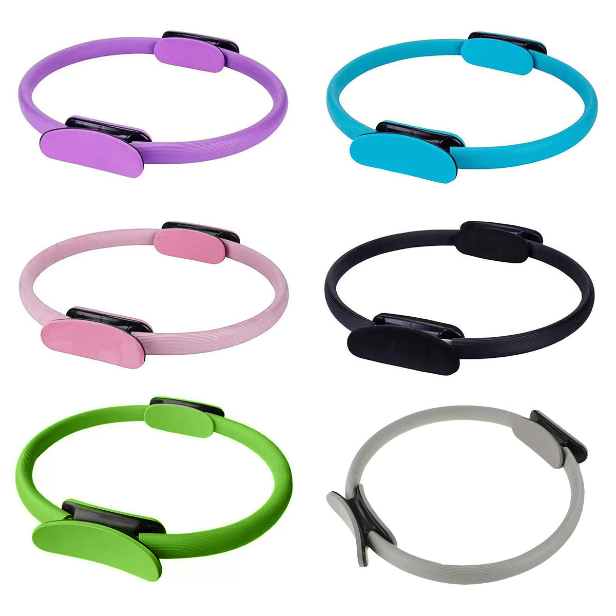Premium Pilates Yoga Ring with EVA Foam Handles & Moderate Resistance - Blue