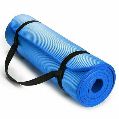 Premium 15mm Thick NBR Yoga Mat for Exercise and Fitness - Purple