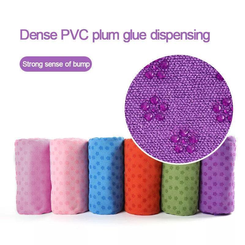 Non-Slip Microfiber Yoga Towel - Light Purple Fitness Mat