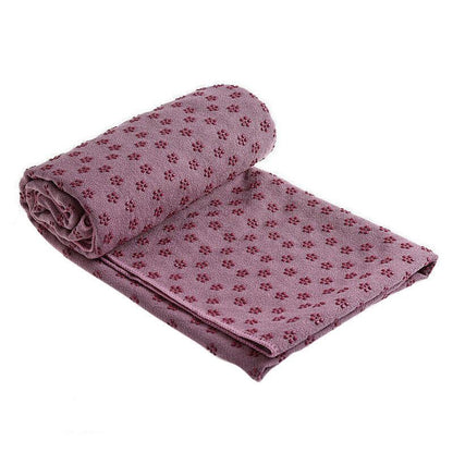 Non-Slip Microfiber Yoga Towel - Light Purple Fitness Mat