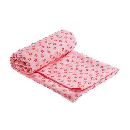 Non-Slip Microfiber Yoga Towel - Orange Fitness Mat