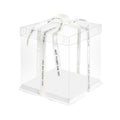20 PCS Clear Treat Box Box Portable Cake Display Transparent Birthday Cake - 6 INCH(without ribbon)-Double - SuperSaverAU - view 6