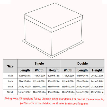 20 PCS Clear Treat Box Box Portable Cake Display Transparent Birthday Cake - 4 INCH(without ribbon)-Double