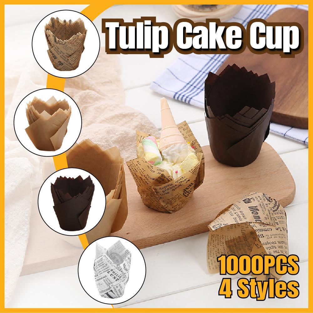 1000PCS Grease-proof Cupcake Liners Muffin Cup Cup Cake Paper Cup Large - Cowhide - SuperSaverAU - view 1