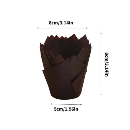 1000PCS Grease-proof Cupcake Liners Muffin Cup Cup Cake Paper Cup Large - Cowhide