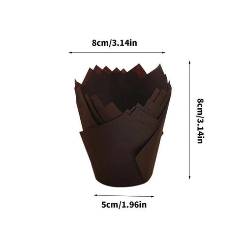 1000PCS Grease-proof Cupcake Liners Muffin Cup Cup Cake Paper Cup Large - Cowhide - SuperSaverAU - view 2