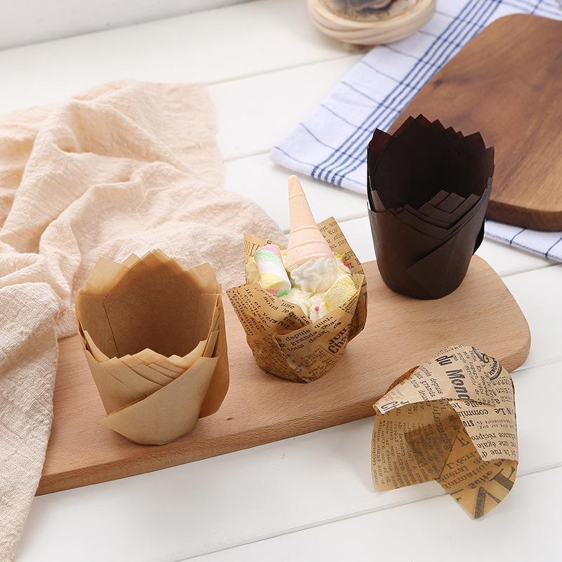 1000PCS Grease-proof Cupcake Liners Muffin Cup Cup Cake Paper Cup Large - Cowhide - SuperSaverAU - view 3