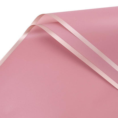 100PCS Waterproof Flower Gift Wrapping Paper Florist Bouquet Craft Packaging - Silver-Red