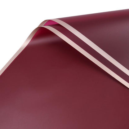 100PCS Waterproof Flower Gift Wrapping Paper Florist Bouquet Craft Packaging - Silver-Red