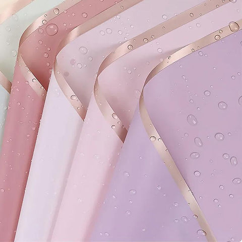 100PCS Waterproof Flower Gift Wrapping Paper Florist Bouquet Craft Packaging - Purple - SuperSaverAU - view 2