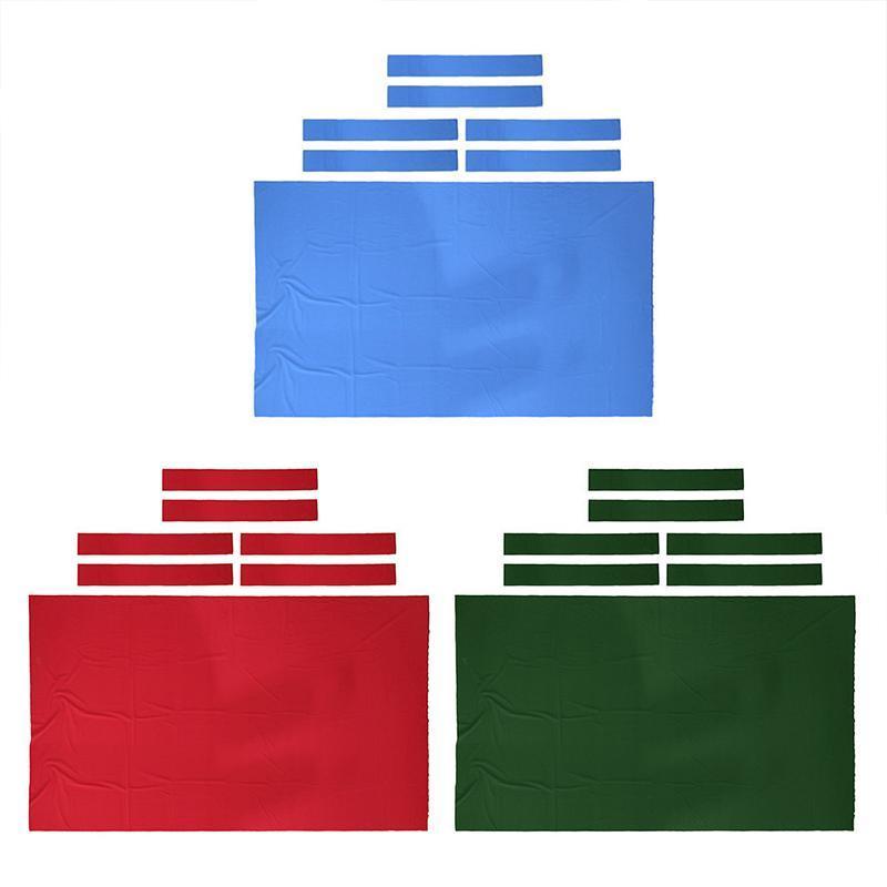 Premium 7 Piece Green 7FT Billiard Snooker Pool Table Cloth Set